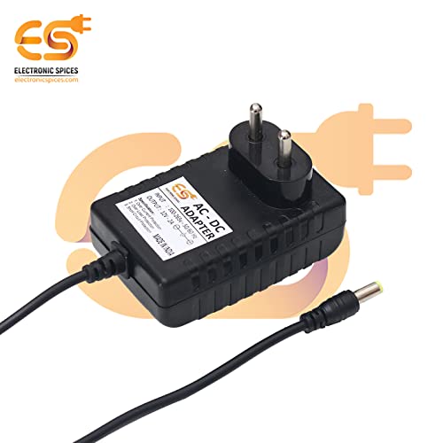 Image of Electronic Spices 12V 2A DC Power Supply Adapter with Male Plug Pin Connector (5.5mm x 2.5mm) Pack of 1pcs