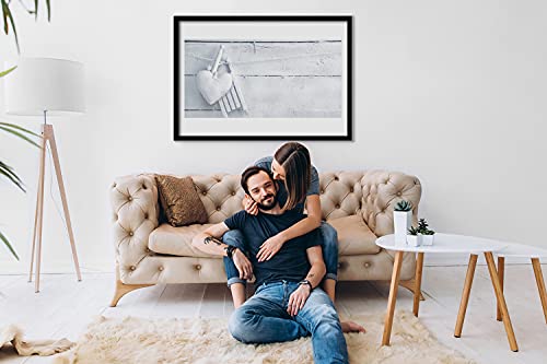 Cadre en MDF 100x70 cm et affiche abstraction graphic durable - 2