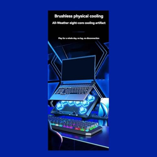 Base para Laptop con 8 Ventiladores y 5 Alturas Ajustables miniatura 6