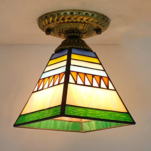 Plafonnier semi-encastré CFWSHJ style victorien luminaire métal chambre et cuisine