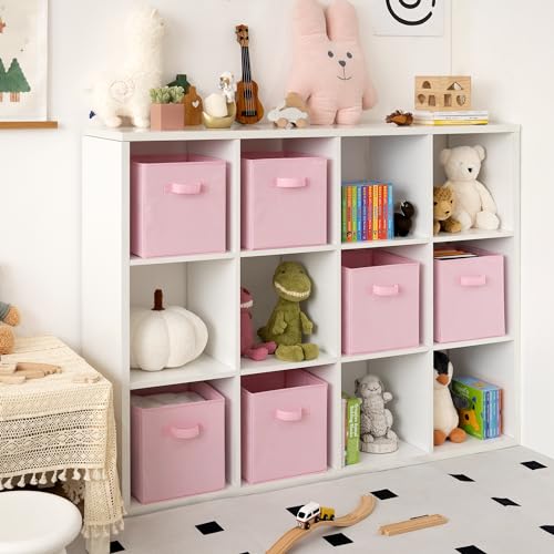 Miniatura 2 de Granny Says Cubos Almacenaje, Pack De 6 Cubos De Almacenamiento 27x27, Cajas Almacenaje Tela, Cestas Organizadoras, Cajas Organizadoras Plegable, Kallax Accesorios, Cajas Para Estanterias, Rosa