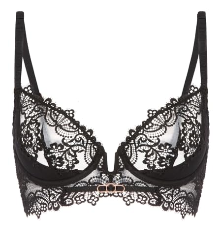 Simone Perele Idole feminino semi acolchoado plunge, Preto, 34C