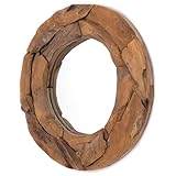 teak spiegel 120 Der formschöne Rundspiegel fasziniert durch seinen traditionellen Herstellungsprozess und lässt somit deine Räume strahlen. In deinem Eingangsbereich, Wohn- oder Schlafzimmer wird der einzigartige Spiegel ein Sück Natur in dein Zuhause bringen und performt durch seine Naturbelassenheit. Der Teakspiegel ist in jedem Wohnraum ein echter Blickfang.