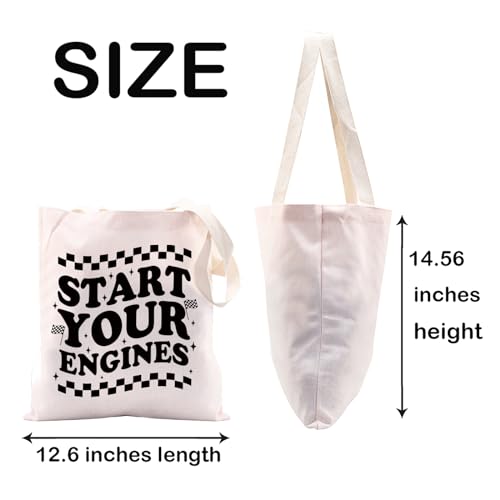 Bolsa Tote para Compras con Bandera a Cuadros miniatura 3
