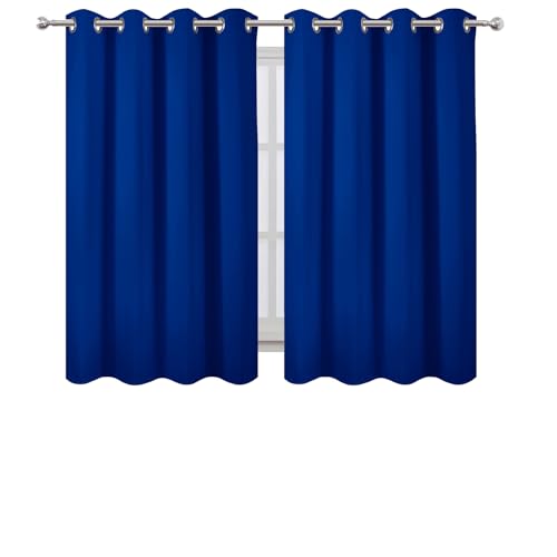 Image of LEMOMO Royal Blue Thermal Blackout Curtains /52 x 54 Inch /Set of 2 Panels Room Darkening Curtains for Bedroom