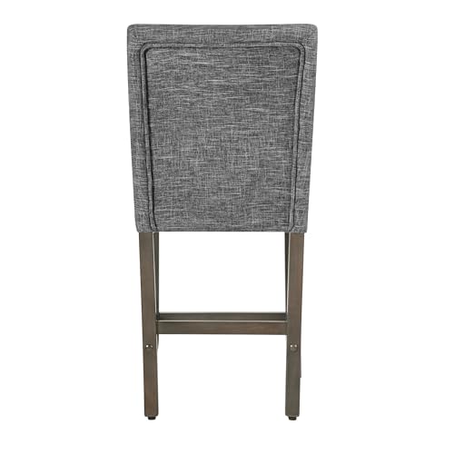 Butaco HomePop tapizado para barra, 24 pulgadas, gris pizarra miniatura 7