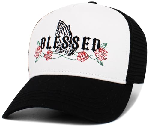 Image of KBETHOS Praying Hands Rosary Dad Hat Baseball Cap Unconstructed Polo Style Adjustable Unisex
