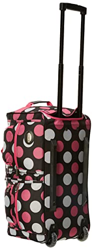 Rockland Rolling Duffel Bag, Multi/Pink Dot, 22-Inch