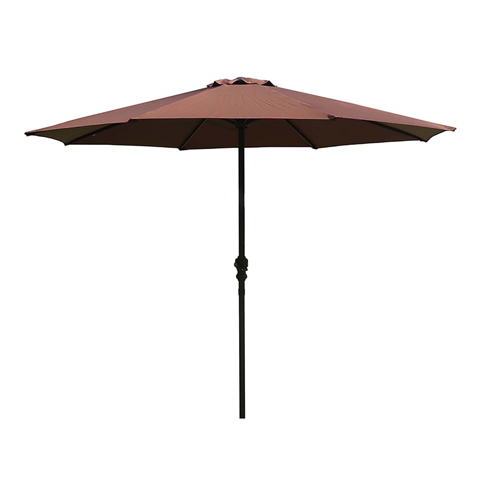 Duży parasol tarasowy 9 m, parasol na targ zewnętrzny z korbą i 8 żebrami, ochrona przed promieniowaniem UV osłona przeciwsłoneczna na balkon, basen, ogród, żelazna rama zapewniająca trwałość