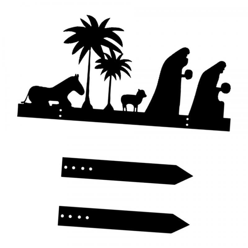 MYADDICTION Nativity Scene Silhouette Yard Sign Garden Sign for Festival Holiday Outdoor Style C-image-48