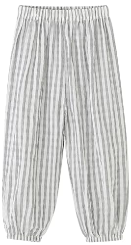 Image of BINIDUCKLING Toddler Pull Up Loose Gingham Girls Pants