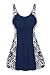 Uhnice Women's Plus Size One Piece Swimdress Skirted Swimsuit Bathing Suits (Large(US12-14), Navy)