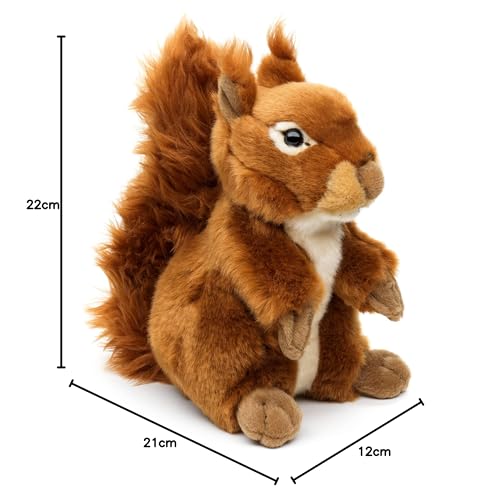 Uni-Toys - Eichhörnchen, stehend - 22 cm (Höhe) - Plüsch-Hörnchen - Plüschtier, Kuscheltier