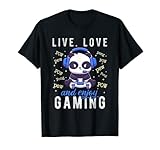 El lindo diseño de panda jugador es perfecto para todos los jugadores. Un gran regalo para la nueva consola de juegos para Navidad o cumpleaños. Perfecto para jugadores en línea y en streaming que no se cansan de los videojuegos.