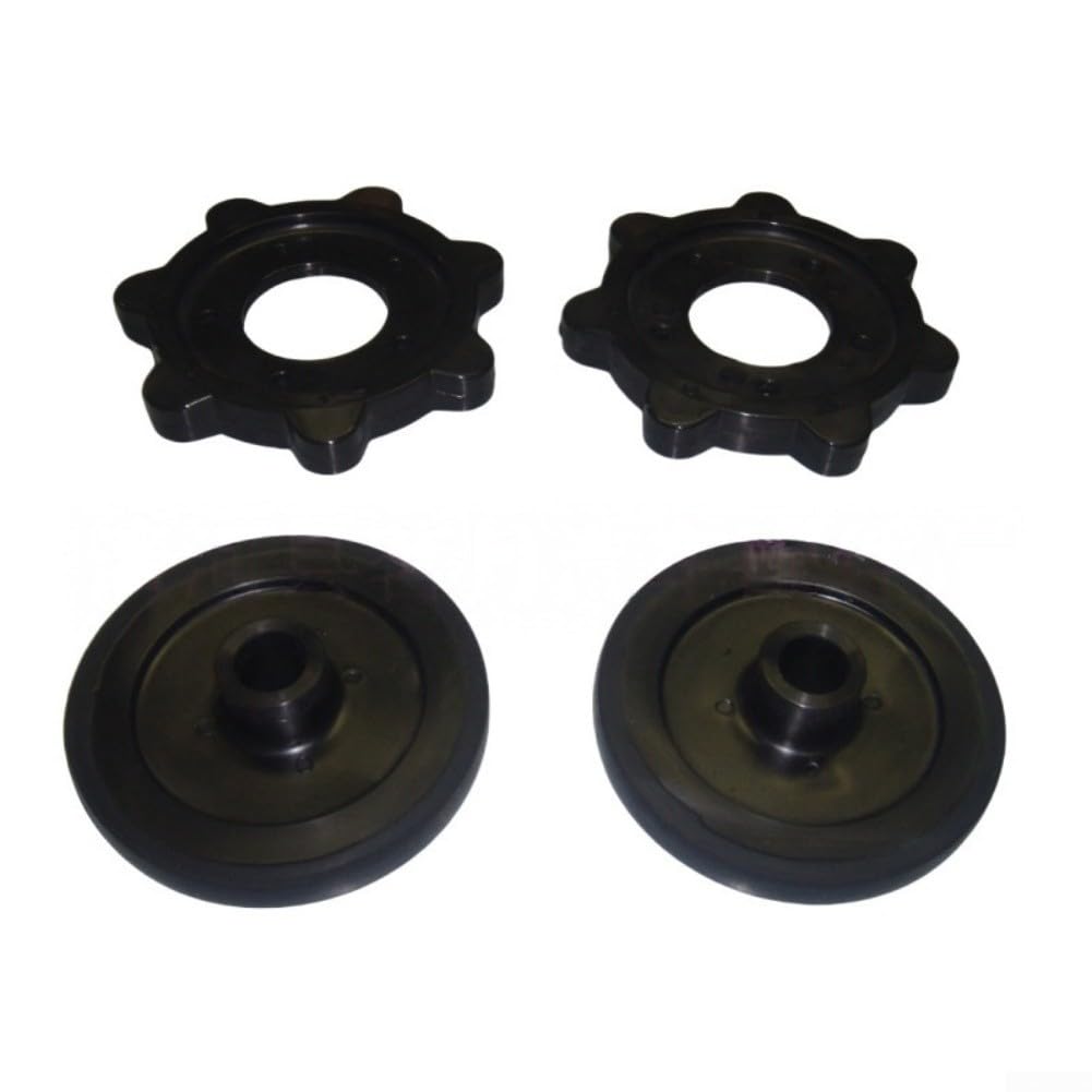 Set pignone e ruota folle dell'albero motore per motoslitta Cat, per codici articolo 0102-015,0102-077,0102-011,0102-007, componenti di ricambio neri