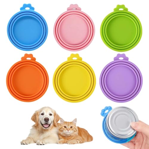 Multifunzionale: il coperchio per barattoli di cibo per animali è adatto per barattoli di cibo per cani e gatti, nonché per barattoli di frutta e verdura, offre una protezione ermetica per gli alimenti e previene lo spreco di cibo.