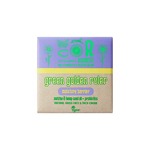 CHASIN' RABBITS Green Golden Ruler Face Moisturizer Cream | Korean Skin Care Moisturizer Face Cream with Green Tea Extract & Probiotics | Vegan Intensive Moisturizing & Nourishing (2.53 fl oz)