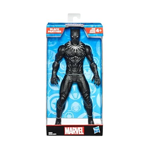 Boneco Marvel Olympus Pantera Negra - E5581 - Hasbro, Preto e prata