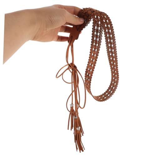 FRCOLOR Bohemian Waist Belt for Women Chic Tassel Design Macrame Dress Accessory for Weddings Parties and Special Occasions Elegant and Comfortable Decorative Belt2
