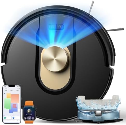 Vexilar Cleanova W9 Robot Aspirateur Laveur, 8000Pa/150Min Aspira...