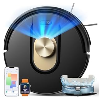 Vexilar Cleanova W9 Robot Aspirateur Laveur, 8000Pa/150Min Aspirateur Robot, Navigation LiDAR avec Cartographie, Zones Virtuelles, Alexa/APP, Idéal pour Les Sols,Tapis Poils d'animaux