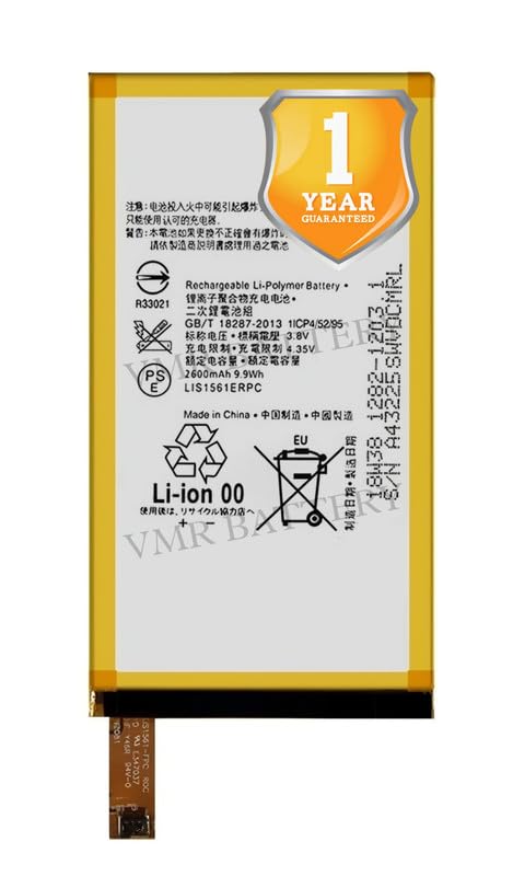 Image of Original LIS1561ERPC Battery Compatible for Sony Xperia Z3 Mini, Z3 Compact (D5803, D5833, SO-02G) - (2600mAh) - 1 Year Warranty X2