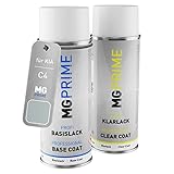 MG PRIME Peinture voiture Bombes aérosols pour KIA C4 Crystal Silver Metallic/Kristallsilber Metallic Peinture de base vernis clair aérosol 400ml