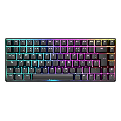 Sharkoon Skiller SGK50 S3 Schwarz, RGB Gaming Keyboard, Gateron Red, 75% Layout