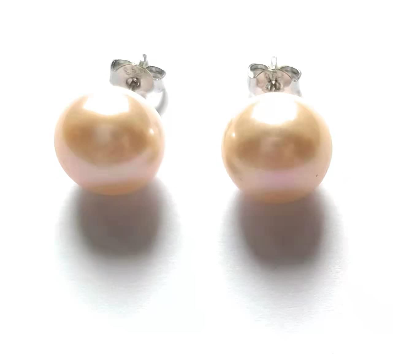 Colecciones Clásicas Eternas Hecho A Mano 12-13mm Pendientes de Perlas de Agua Dulce Super Grande en Plata de Ley