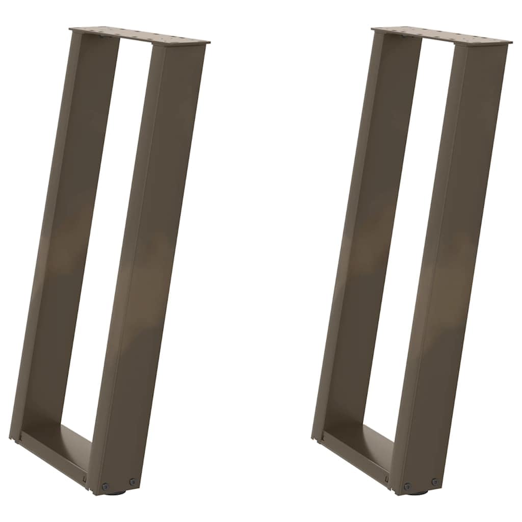 Hothingwell Nogi stołu z konsolą w kształcie litery U, 2 sztuki, stal lakierowana proszkowo, 38 x 72–73 cm, z regulowanymi poziomami i nawierconymi otworami do łatwego montażu, nowoczesny geometryczny