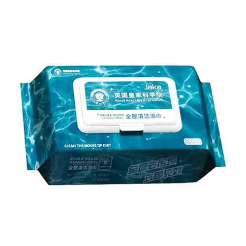Salviettine umidificate multiuso, salviette per la pulizia del bagno, salviette per la pulizia del WC, confezione da 80, salviettine umidificate per la rimozione dello sporco superficiale