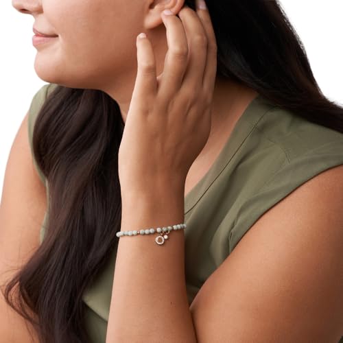 Fossil Bracciale Donna Benessere, Lunghezza Interna: 165 Mm Bracciale Bianco Semi-Prezioso, JA6934791 - 2