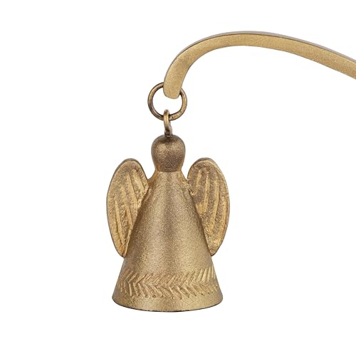 DEMDACO Christmas Journey Gold Tone 3.5 x 9 Inch Aluminum Faith Religious Decorative Holiday Décor Candle Extinguisher Snuffer, Angel
