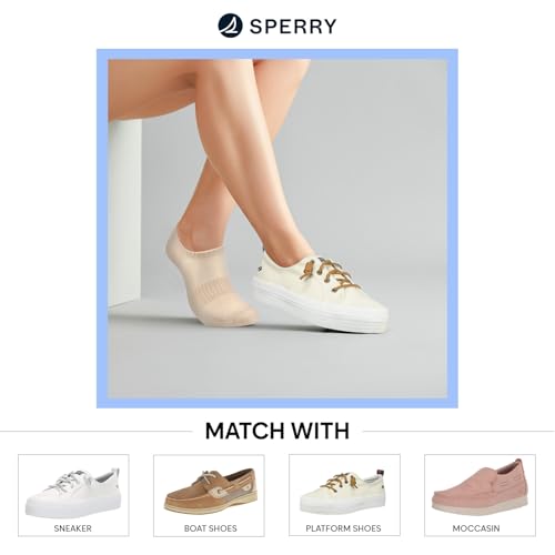 Sperry Women’s 5-Pack Super No Show Socks – Breathable Mesh, Lightweight, Non-Slip Invisible Low Cut Liner Socks for Sneakers3