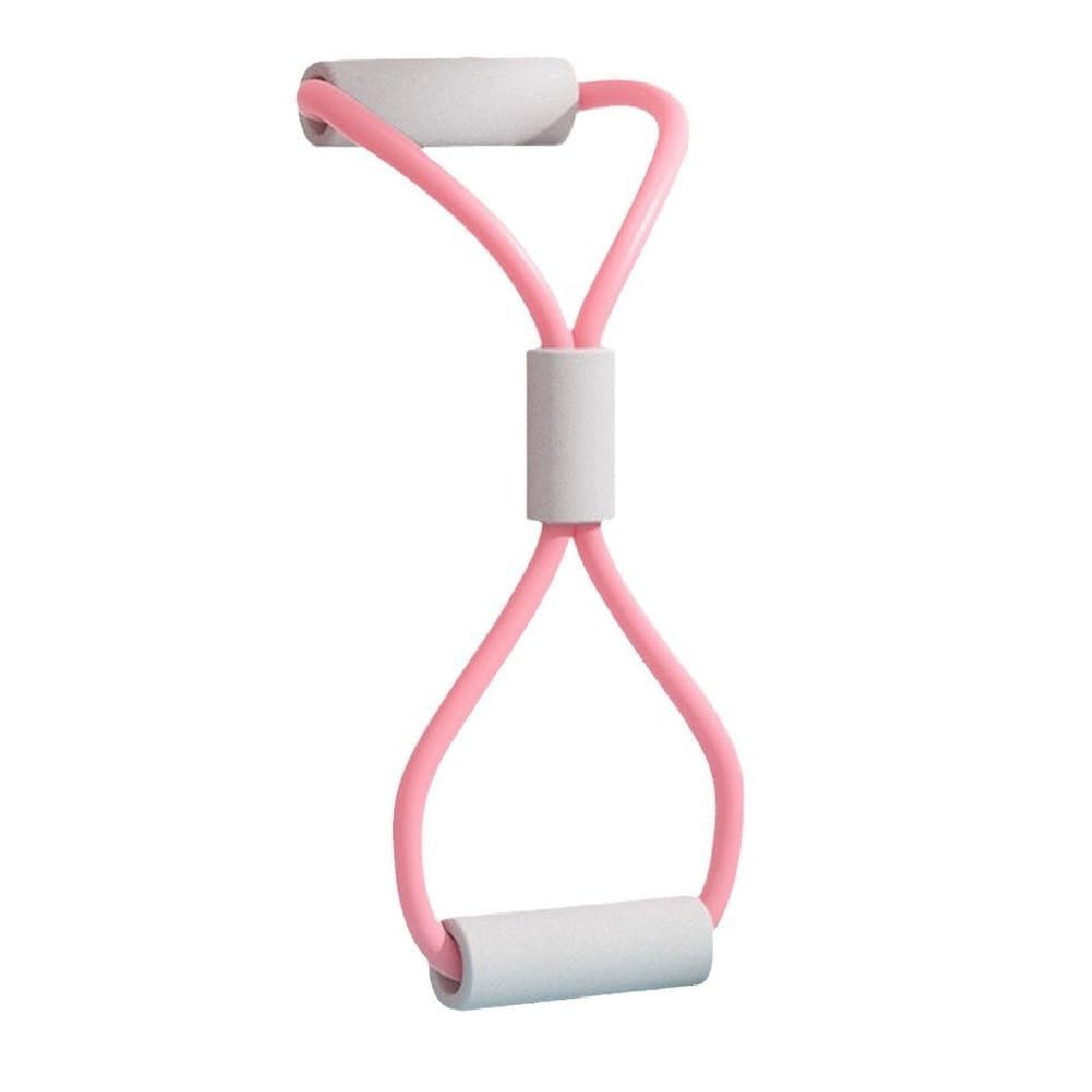 Clovis Figure 8 Exercise Band - Chest Stretcher Resistance Band with Comfortable Handles - Belt Elastic Rope Back Trainer Rubber Band - Shoulder and Neck Stretching Home Fitness Equipment (1 PCs)