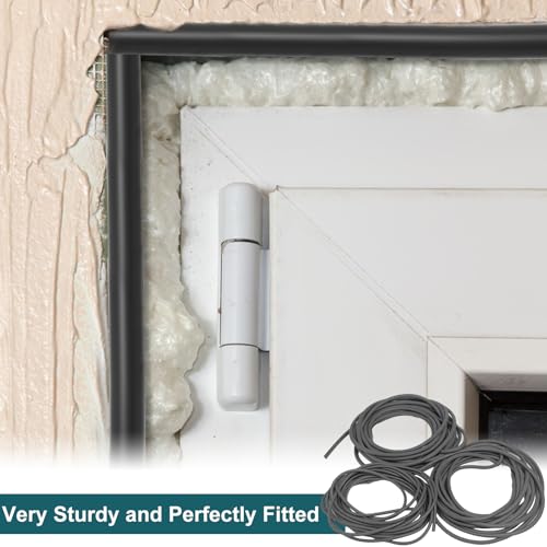 CiShow 15 Meter Fugen Dichtschnur, Ø 4mm/5mm/6mm PE Rundschnur Dichtung, Schwarz Fugendichtschnur, Füllschnur, Hinterfüllschnur, Fugendichtband, Fugenfüllprofil für Spalt, Fuge Beton Füllung