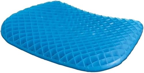 SQUADO Coussin en gel anti-décubitus ergonomique, respirant, assise prolongée, coussin pour chaise roulante, réduit la pression, orthopédique, en mousse à mémoire de forme, PVC, nylon et gel