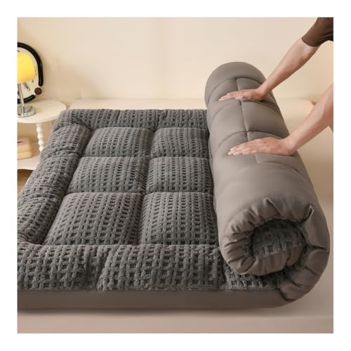 Colchón futón plegable de tamaño matrimonial, almohadilla gruesa japonesa enrollable para adultos, sofá cama doble, para acampar e invitados, 47 x 79 pulgadas, portátil, ahorra espacio, cómoda