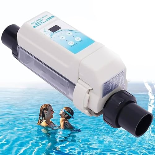HDaspijh Salt Chlorinator System, 8g 12g16g 20g/h Full Functions Salt Water Pool Chlorine Generator System, Automatic Cleaning Electrolysis Salt Chlorinator for Swimming Pool, SPA,12g/HR