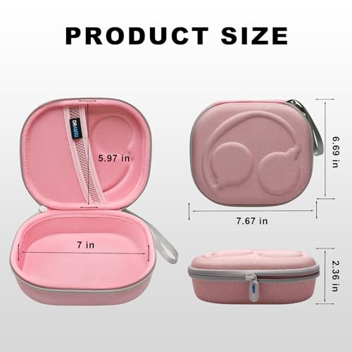 Image of Hard Case for Skullcandy Bluetooth Headphones, Pink(Case Only) | for Skullcandy Crusher ANC 2 /Crusher Evo /Crusher 1080 /Crusher 720 /Crusher /Crusher 540 /Hesh ANC /Hesh Evo /Hesh 540 Headphones