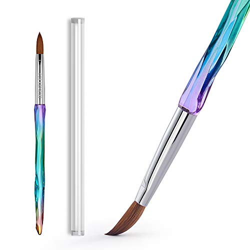 KEMEISI 1PC Diamond Shape UV Rainbow Plastic Handle Simpe Generous Brush Size 2,4,6,8,10,12 (#08)