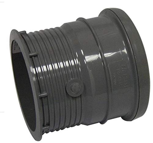 Image of FLOPLAST 110mm Ring Seal Soil Pipe Drain Connector - Grey - Pack of 2