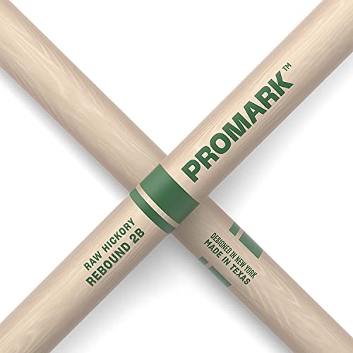 Image of ProMark Rebound 2B Hickory Drumsticks, Oval Nylon Tip, One Pair