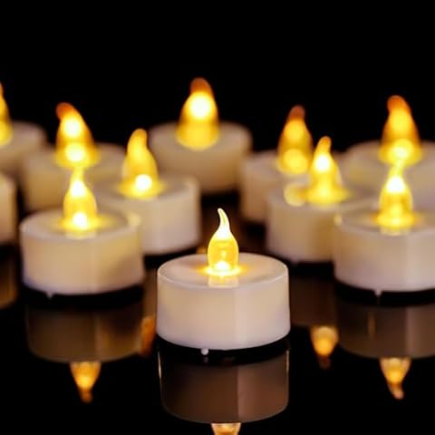 12 Pack Flameless LED Tea Light Candles Cover