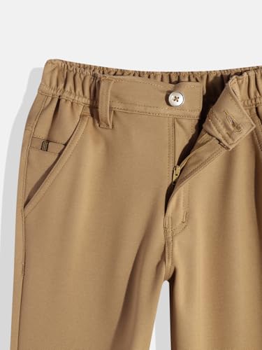 Image of CAVIO Boys Stretchable Solid Regular Fit Trousers with Belt