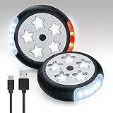 💡【Leistungsstarke Lichteffekte】 Amteker kinderwagen licht verfügt über insgesamt 12 LEDs. Es gibt 2 Beleuchtungsmodi, Sie können ihren Beleuchtungsmodus einfach auswählen, indem Sie die Tasten auf der Oberfläche drücken, ein Drücken ist immer eingeschaltet, der zweite Drücken blinkt. Und die Kinderwagenbeleuchtung ist auch regenfest, also machen Sie sich auch an regnerischen Tagen keine Sorgen.