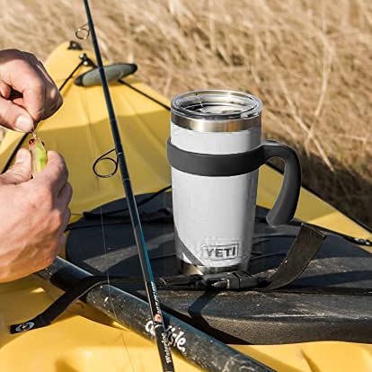 Aliensx Tumbler Handle For Yeti 30Oz Rambler Cup, Anti Slip Travel Mug Grip Cup Holder For Stainless Steel Tumblers, Yeti, Ozark Trail, Sic And More Tumbler Mugs (Black) #TOP7