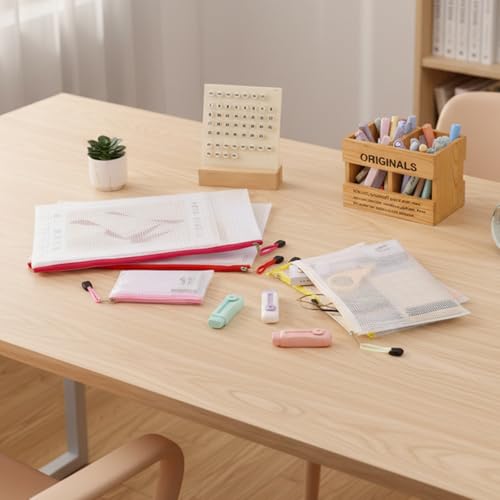 Image of EOOUT 64pcs Mesh Zipper Pouch Bags, 8 Sizes Plastic Bags, 15 Colors Waterproof Pouches with Slide Fastener for Organization, Multipurpose for Travel, School Supplies, Office and Home Organization