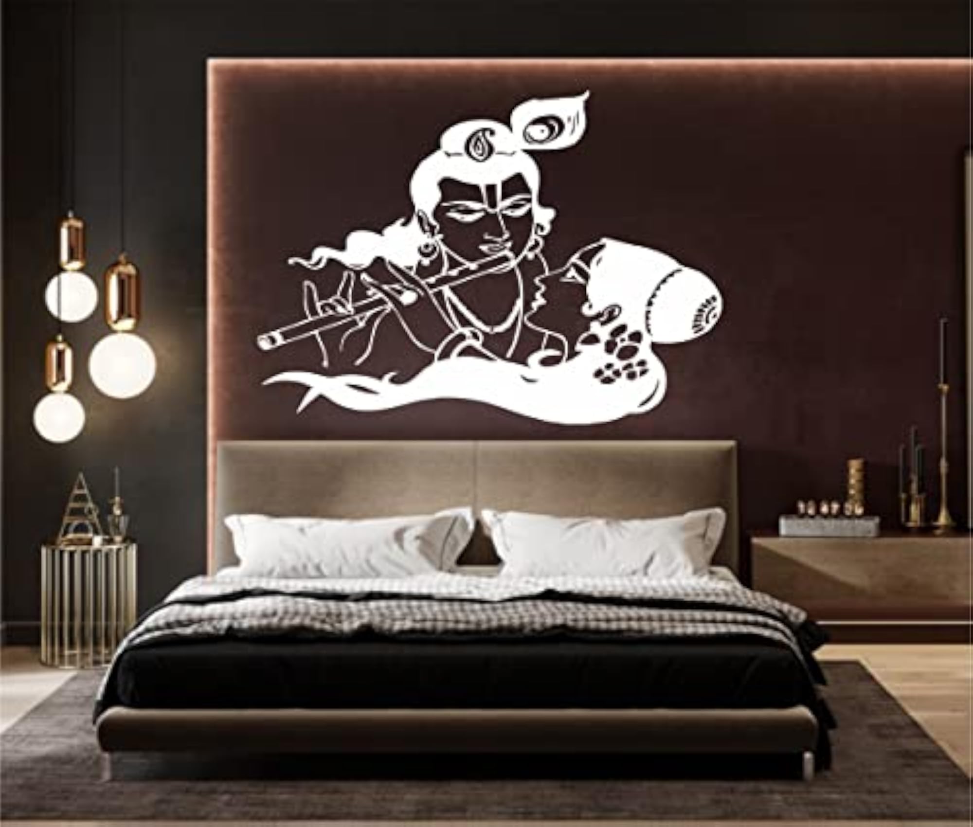 Krishna Playing Flute Wall Sticker