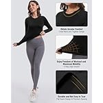4 Pack Women's Long Sleeve Compression Shirts, Dry Fit Workout Athletic Sun Protection Cooling Tops for Yoga Running Gym - Image 5
